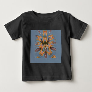 Kaleidoscope Giraffe Mandala: Abstract Safari Art Baby T-Shirt