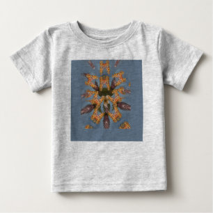 Kaleidoscope Giraffe Mandala: Abstract Safari Art Baby T-Shirt