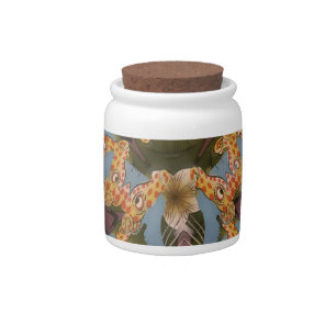 Kaleidoscope Giraffe Mandala: Abstract Safari Art Candy Jar