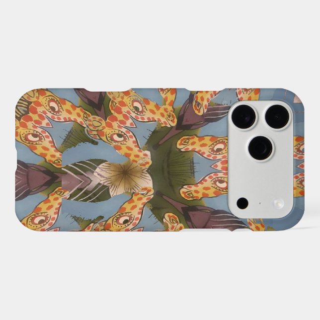 Kaleidoscope Giraffe Mandala: Abstract Safari Art Case-Mate iPhone Case (Back (Horizontal))