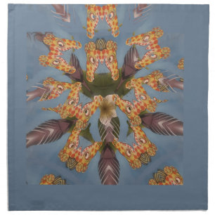 Kaleidoscope Giraffe Mandala: Abstract Safari Art Cloth Napkin