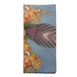 Kaleidoscope Giraffe Mandala: Abstract Safari Art Cloth Napkin