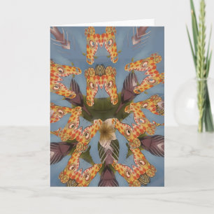 Kaleidoscope Giraffe Mandala: Abstract Safari Art Holiday Card