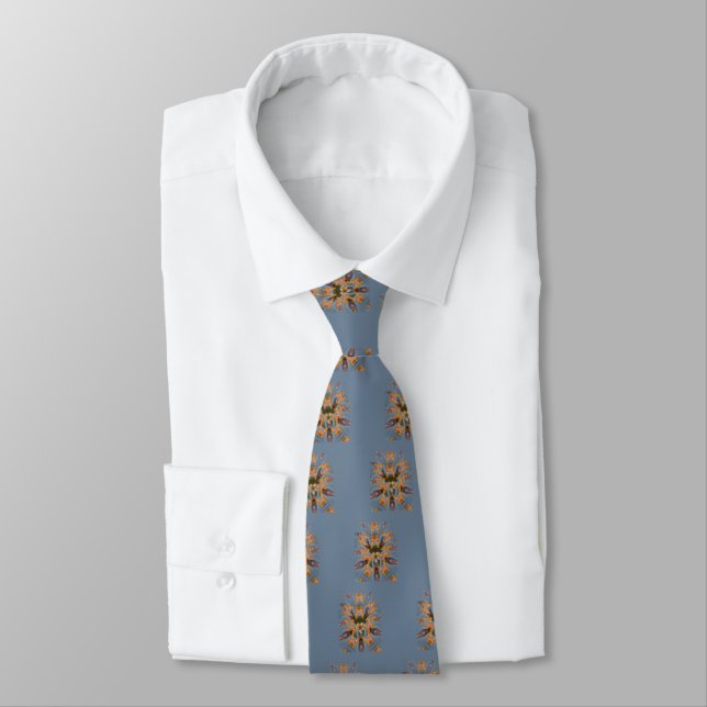 Kaleidoscope Giraffe Mandala: Abstract Safari Art Neck Tie (Tied)