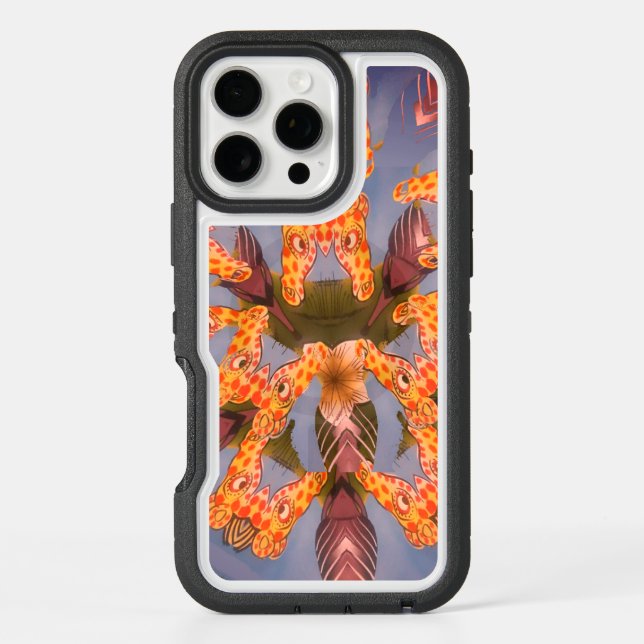 Kaleidoscope Giraffe Mandala: Abstract Safari Art Otterbox iPhone Case (Back)