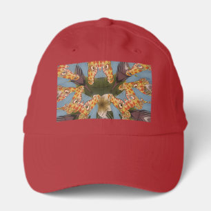 Kaleidoscope Giraffe Mandala: Abstract Safari Art Performance Cap