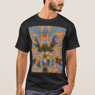 Kaleidoscope Giraffe Mandala: Abstract Safari Art T-Shirt