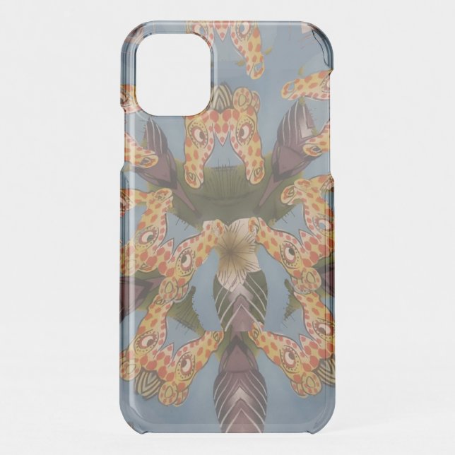 Kaleidoscope Giraffe Mandala: Abstract Safari Art Uncommon iPhone Case (Back)