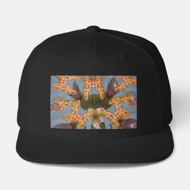 Kaleidoscope Giraffe Mandala: Abstract Safari Art Visor (Front)