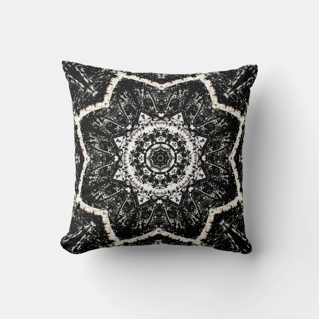 Kaleidoscope Gothic Throw Pillow (Front)