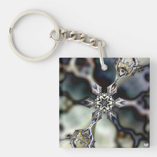 "Kaleidoscope Graphics No.1 Shifting Glass" Keychain (Front)