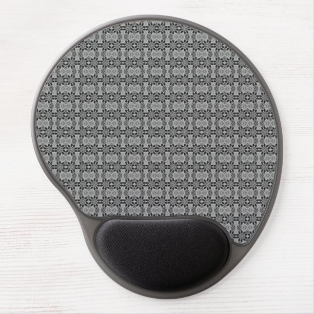 Kaleidoscope Grau Gel Mouse Pad (Front)