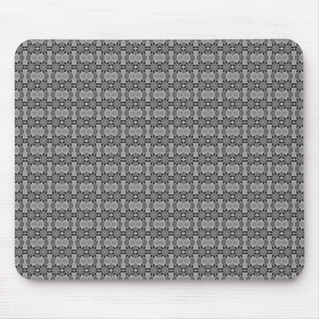 Kaleidoscope Gray Mouse Pad (Front)