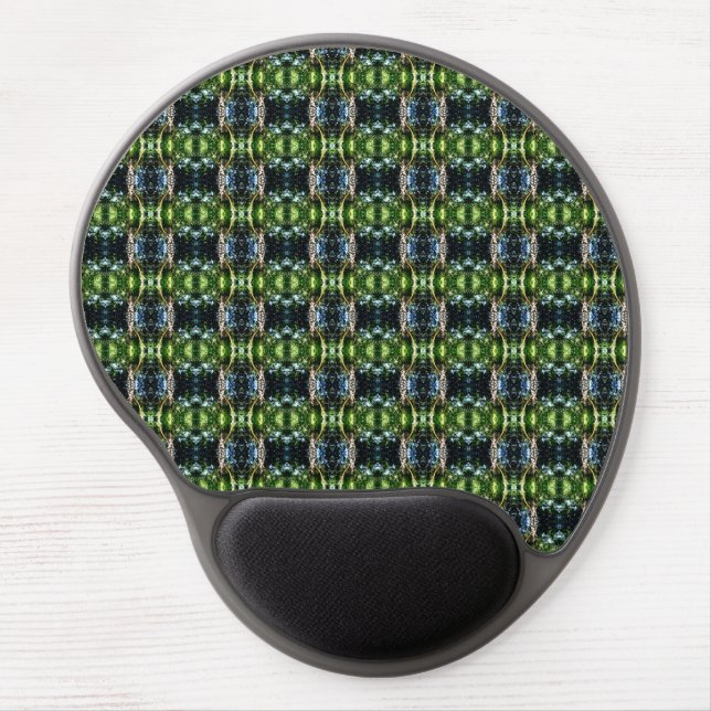 Kaleidoscope green gel mouse pad (Front)