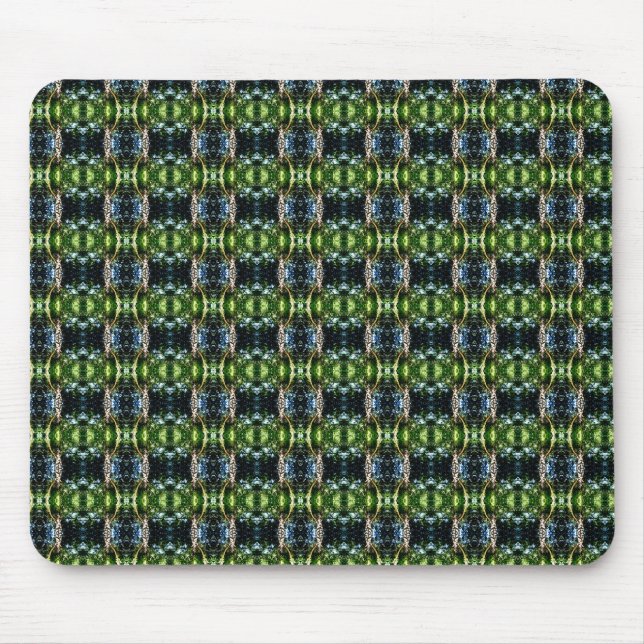 Kaleidoscope green mouse pad (Front)