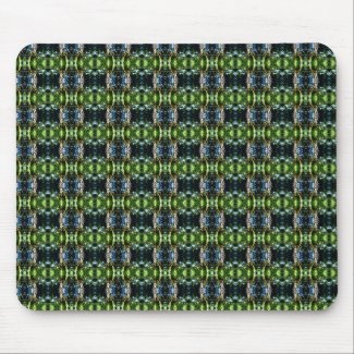 Kaleidoscope green mouse pad