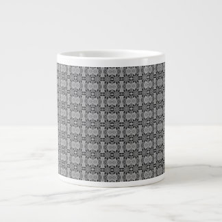 Kaleidoscope grey giant coffee mug