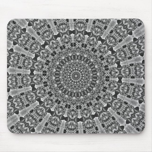 Kaleidoscope grey Star Mouse Pad (Front)