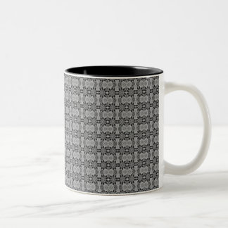 Kaleidoscope grey Two-Tone coffee mug