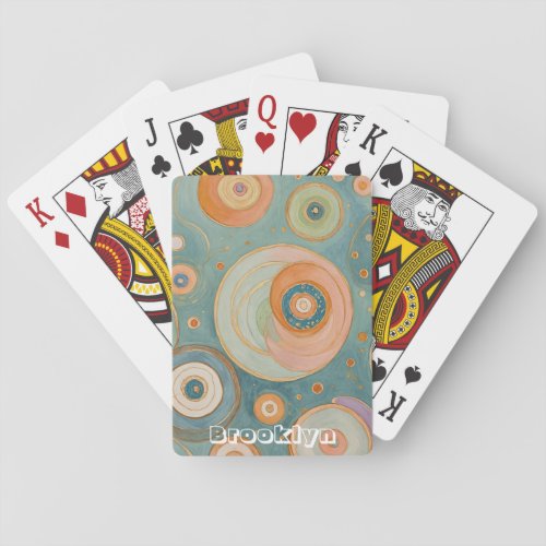 Kaleidoscope Harmony The Swirly Pastel Circles Poker Cards