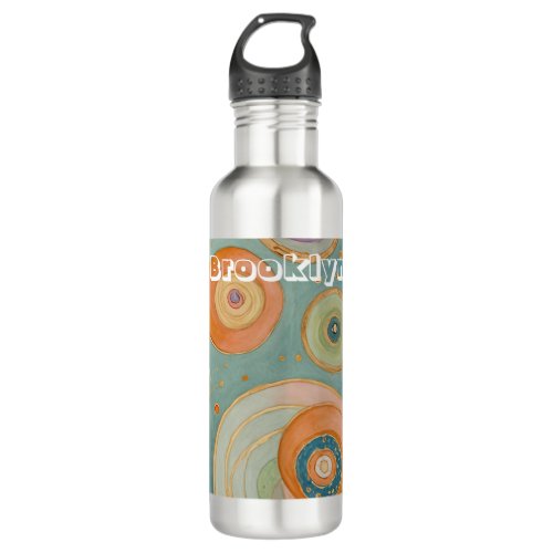 Kaleidoscope Harmony The Swirly Pastel Circles Stainless Steel Water Bottle