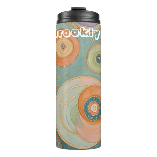 Kaleidoscope Harmony The Swirly Pastel Circles Thermal Tumbler