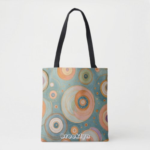 Kaleidoscope Harmony The Swirly Pastel Circles Tote Bag