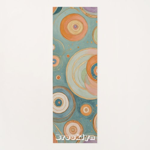 Kaleidoscope Harmony The Swirly Pastel Circles Yoga Mat