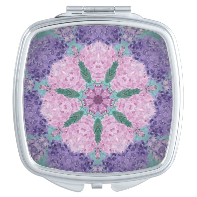 Kaleidoscope Hydrangea Compact Mirror (Front)