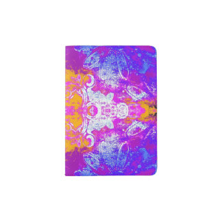 Kaleidoscope in pink/yellow/purple passport holder