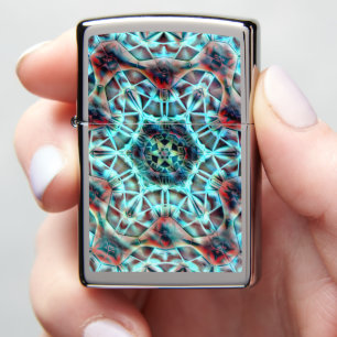 Kaleidoscope in roughened parts resembling leather zippo lighter