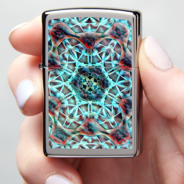Kaleidoscope in roughened parts resembling leather zippo lighter (In Hand)