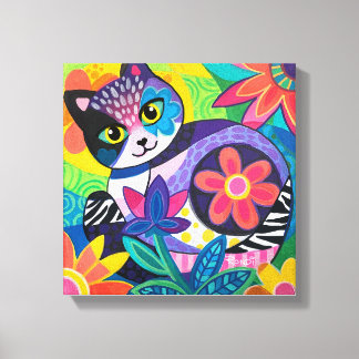 Kaleidoscope Kitty Canvas Print
