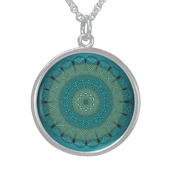 Kaleidoscope Lace Sterling Silver Necklace by efhenneke at Zazzle