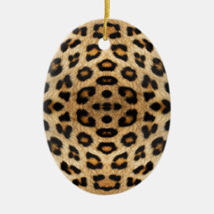 Kaleidoscope Leopard Fur Pattern Ceramic Ornament