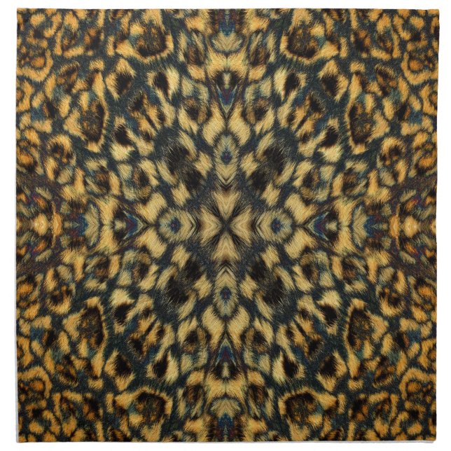 Kaleidoscope Leopard Fur Pattern Cloth Napkin (Front)