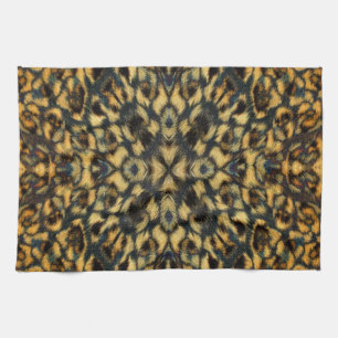 Kaleidoscope Leopard Fur Pattern Kitchen Towel