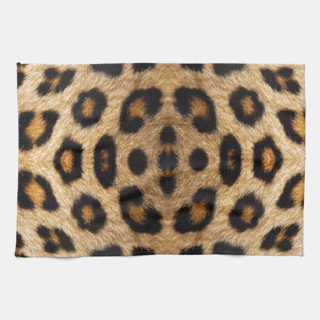 Kaleidoscope Leopard Fur Pattern Towel (Horizontal)
