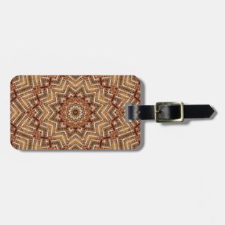 Kaleidoscope Light Brown Star Bag Tag