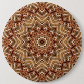 Kaleidoscope Light Brown Star Button