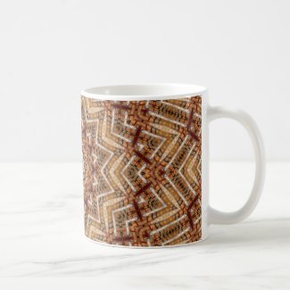 Kaleidoscope Light Brown Star Coffee Mug
