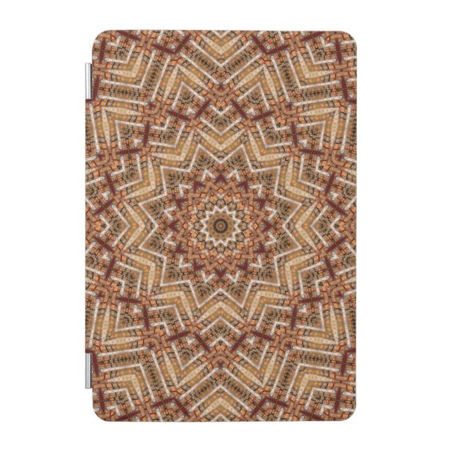 Kaleidoscope Light Brown Star iPad Mini Cover (Front)