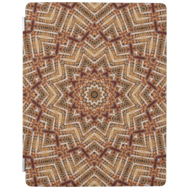Kaleidoscope Light Brown Star iPad Smart Cover (Front)