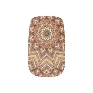 Kaleidoscope Light Brown Star Minx Nail Art