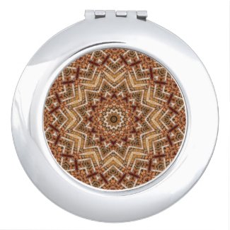 Kaleidoscope Light Brown Star Mirror For Makeup