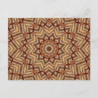 Kaleidoscope Light Brown Star Postcard