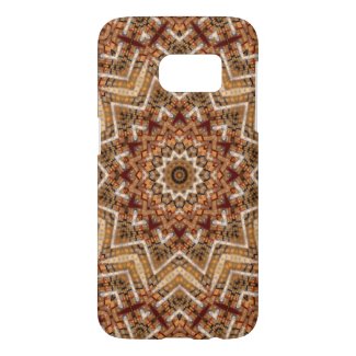 Kaleidoscope Light Brown Star Samsung Galaxy S7 Case