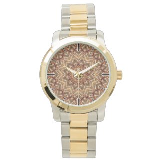 Kaleidoscope Light Brown Star Watch