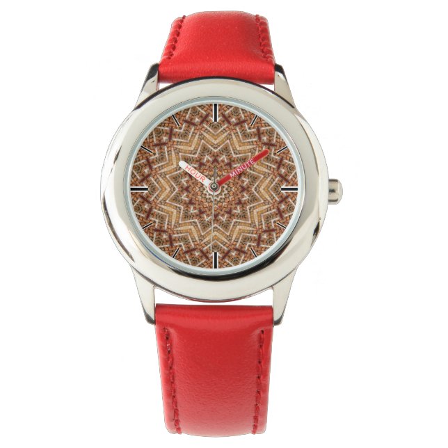 Kaleidoscope Light Brown Star Watch (Front)