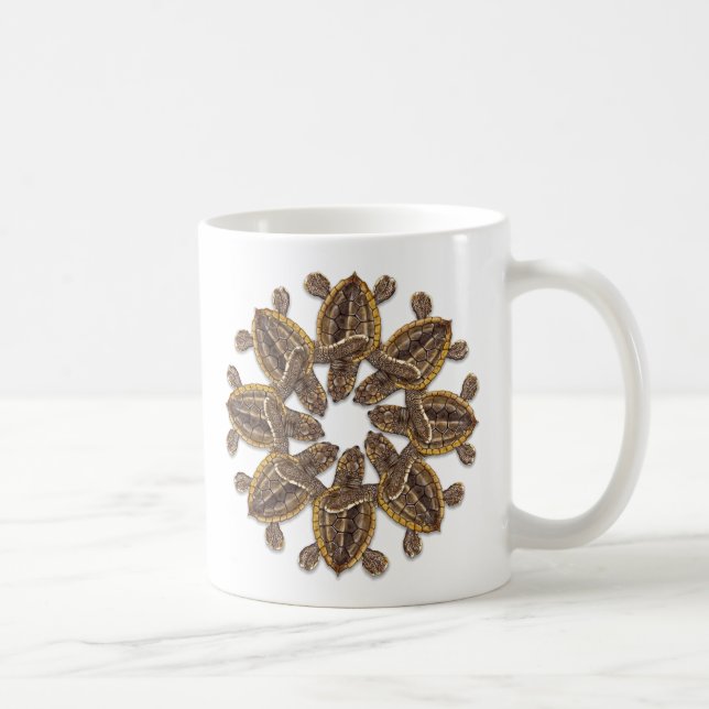 Kaleidoscope Loggerhead Sea Turtle Mug (Right)